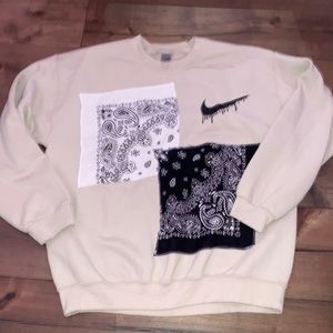 Custom/handmade Nike bandana crewneck